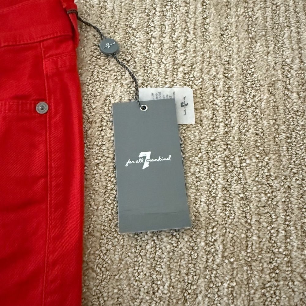 7 for All Mankind Red Women's Skinny Jeans - Picture 5 of 8